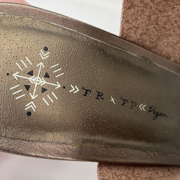 Free People Heels Women's 11 Bronze Gold Lace Up Open Toe Gladiator Pumps - Picture 15 of 17